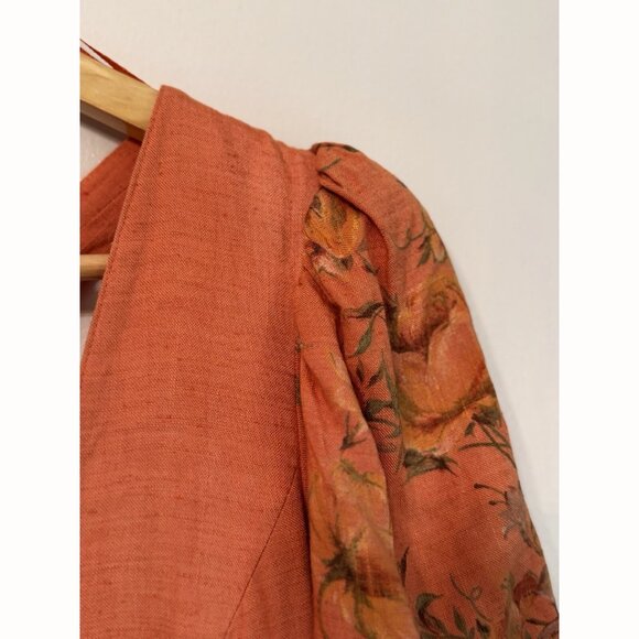 Vintage Country Line Womens Floral Midi Dress Sz 8 Milkmaid Cottagecore Romantic - Picture 10 of 16